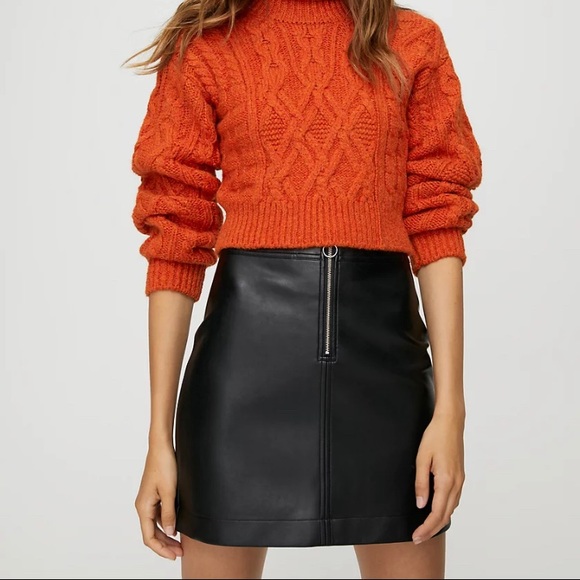 Aritzia Dresses & Skirts - ⭐️Aritzia Wilfred vegan leather skirt❤️NEW